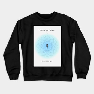 Positive Affirmation Blue Aesthetic Aura Energy Crewneck Sweatshirt